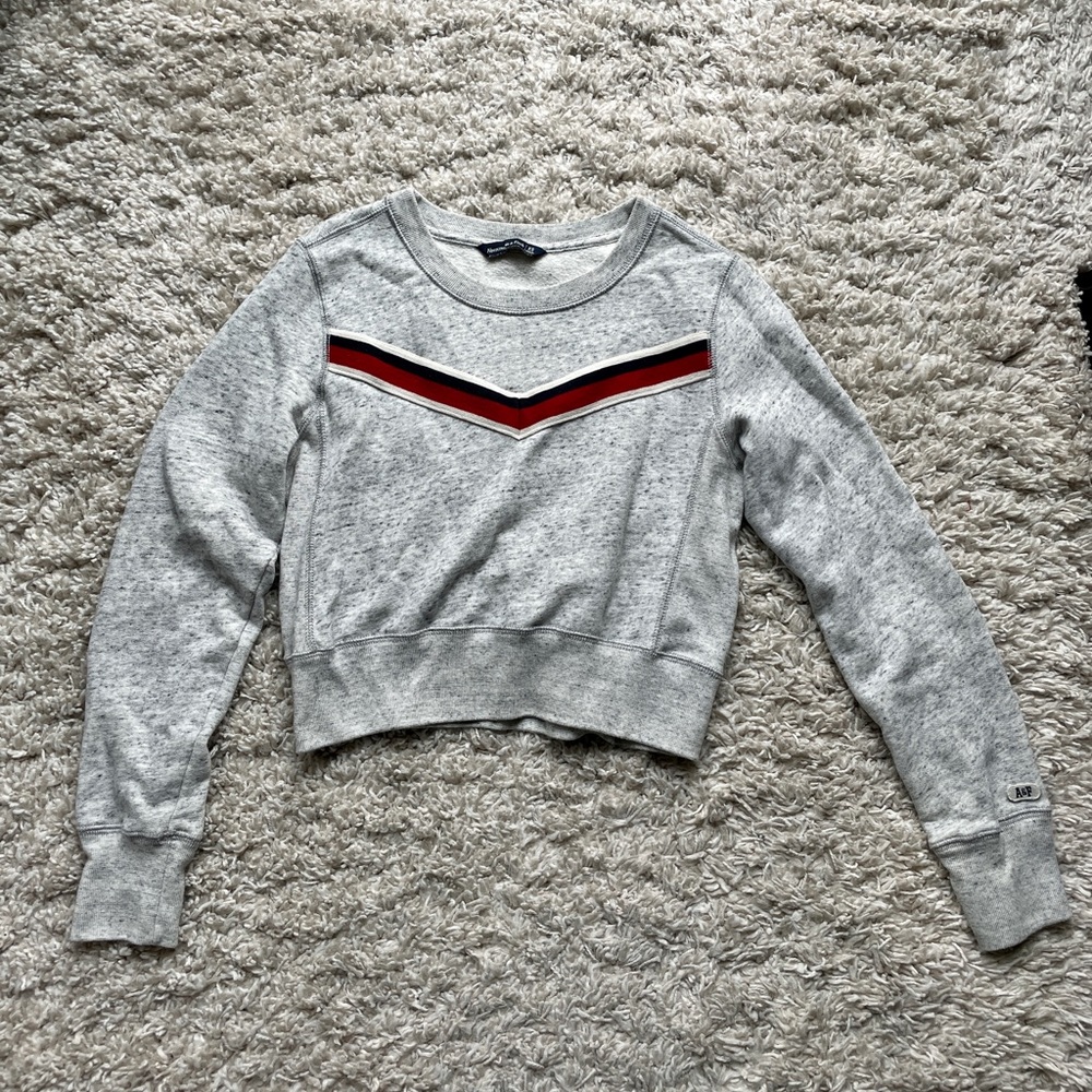 Abercrombie gray cropped sweatshirt